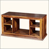 Contemporary Solid Wood Open Shelf TV Stand Media Console