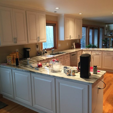 custom kitchen--custom cabinets with granite countertops