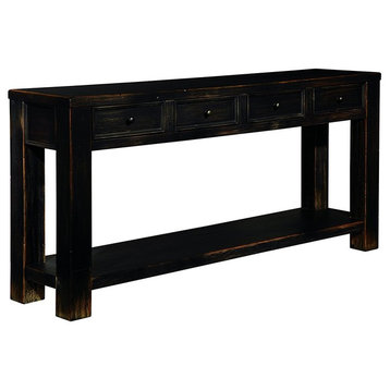 Modern Rectangular Gavelston Sofa Table, Black