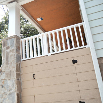 New Front Porch, Stones, Railing and New Stairs