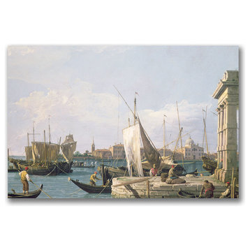 'The Punta Della Dogana' Canvas Art by Canaletto
