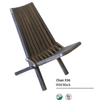 GloDea Outdoor Foldable Lounge Chair X36, Wild Black