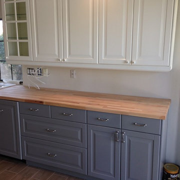 Assembling iKea Kitchen, mid construction