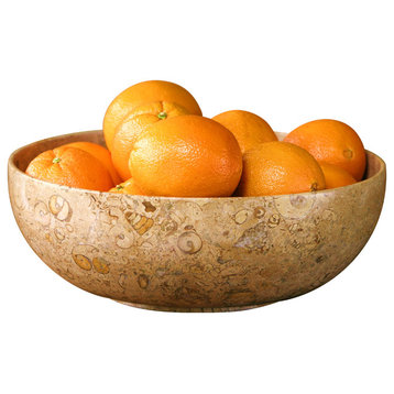 Fossil Marble Fruit Bowl