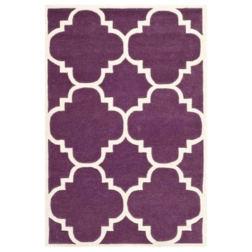Safavieh Chatham Collection CHT730 Rug, Purple/Ivory, 2'3"x9'