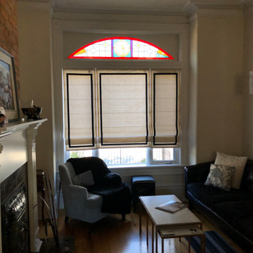 Roman shades, remotely controlled