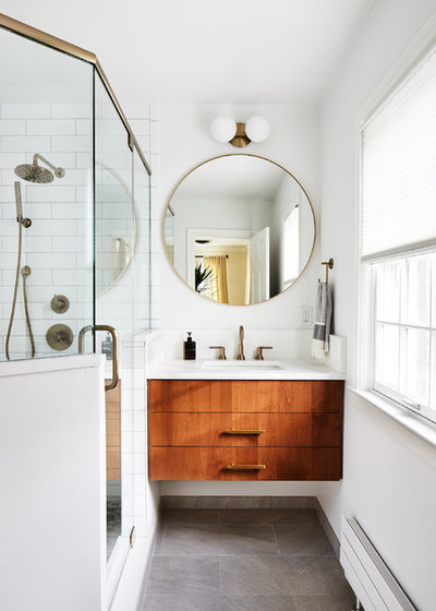 Contemporary Bathroom by Carolyn Elleman - Case Design Remodeling Inc.