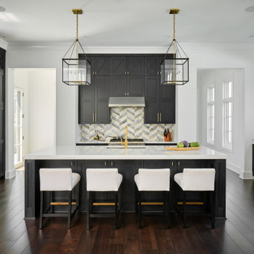 Black Cabinets and White Spaces in Alamo Heights