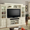 White Entertainment Center TV Stand Wall Unit Charlotte by Parker House, 62"