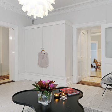Modern NYC Apartment Style Living Room Design Idea with NORM 69 Pendant Light