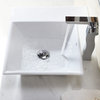 Kraus White Square Ceramic Sink and Sonus Faucet