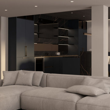 Navy kitchen