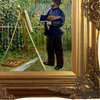 La Pastiche Monet Painting in His Garden at Argenteuil, 1873 with Frame, 28x32