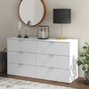 Bowery Hill 6-Drawer Modern Wood Bedroom Dresser in Matte White