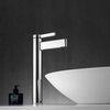 Vinnova Oviedo Single Hole Lever Bathroom Faucet, Polished Chrome, High-Handle