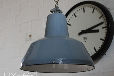 "LAHRA BLUE" Industrielampe Emaille Vintage