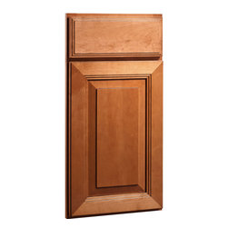 CliqStudios.com - Carlton Carbon Oak Saddle Stained Wood Shaker Kitchen Cabinet Sample - Kitchen Cabinetry