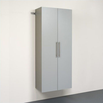 Prepac HangUps 30" Large Storage Cabinet in Light Grey Laminate