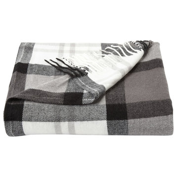 Lavish Home Faux Cashmere Acrylic Throw Blanket,, Phantom