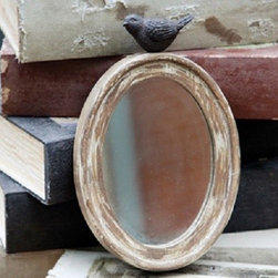 Oval Mirror With Songbird - Products