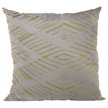 Plutus Yellow Hypno Abstract Luxury Throw Pillow, 26"x26"