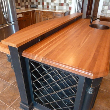 Custom American Cherry Wood Countertops