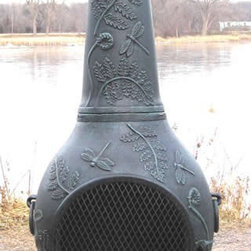 The Blue Rooster Dragonfly Chiminea Outdoor Fireplace - Outdoor Fireplaces
