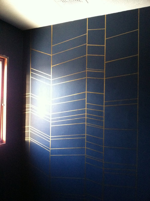 Accent wall half bath