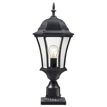 Wakefield 1 Light Outdoor Post Light in Black (PM Mount - incl.)