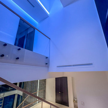 Project #126 | Contemporary Staircases with Integrated LEDs & Glass Railing