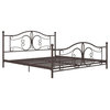 Bowery Hill Contemporary Metal King Size Bed with Underbed Storage in Bronze