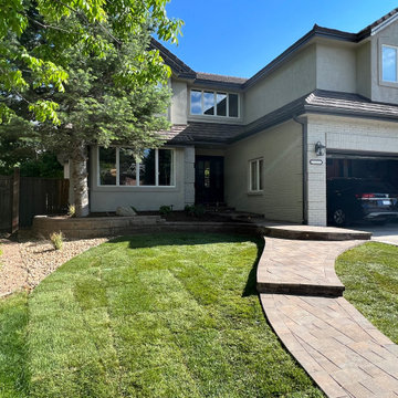 Front yard renovation - Interlocking paver walkway