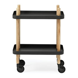 White Block Mobile Side Table by Simon Legald for Normann Copenhagen - Coffee Tables