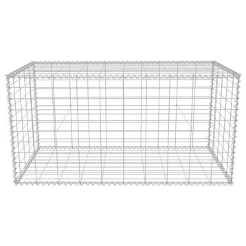 vidaXL Gabion Basket Steel 39.4"x19.7"x19.7" Garden Patio Wall Wire Fence Cage
