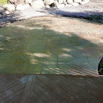 Stamped and Colored Concrete - recent pour for a great customer!
