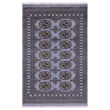 Silky Bokhara Hand-Knotted Wool Rug 2' 7" X 4' 0" - Q21770