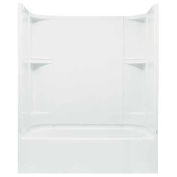 Sterling Accord 60.25"x30.5"x72" Vikrell Right-Hand Bath, White