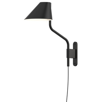 Pitch LED Wall Lamp, Satin Black