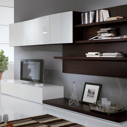Modern Italian Wall Unit Exential Y40 by Spar - $6,525.00 - Entertainment Centers And Tv Stands