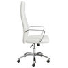 Napoleon High Back Office Chair - White/Chrome