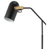 Eugenio 58.5" Metal Led Floor Lamp, Black and Brass Gold