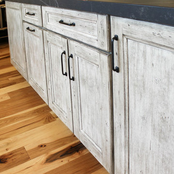 White and Gray Kitchen with Massive Storage Solutions