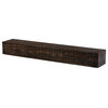 Solid Beam Fireplace Mantel Shelf, Dark Chocolate, 60"