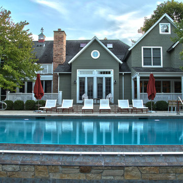 Glencoe, IL Vanishing Edge Swimming Pool with Auto Cover