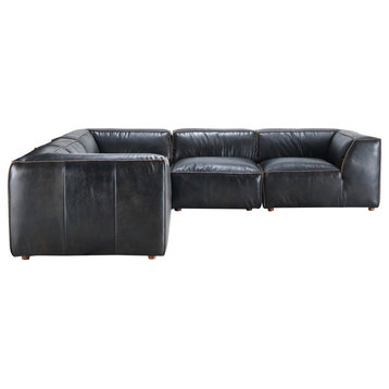 Luxe Classic L Modular Sectional Antique Black