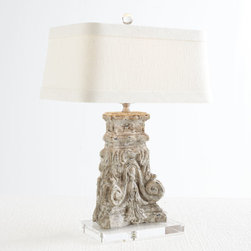 Corinthian Capital Lamp - Table Lamps