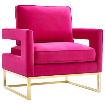 Avery Pink Velvet Chair