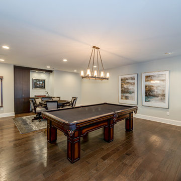Terrace Level Game Room with custom built-ins. Pending accent wallcolor + furnit