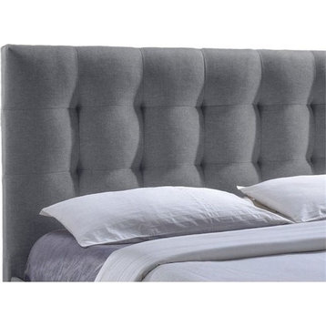 Atlin Designs Upholstered Queen Tufted Storage Bed in Gray