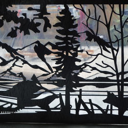 Deck Railing Metal Art Insert in Aluminum, 34x60 - Home Decor